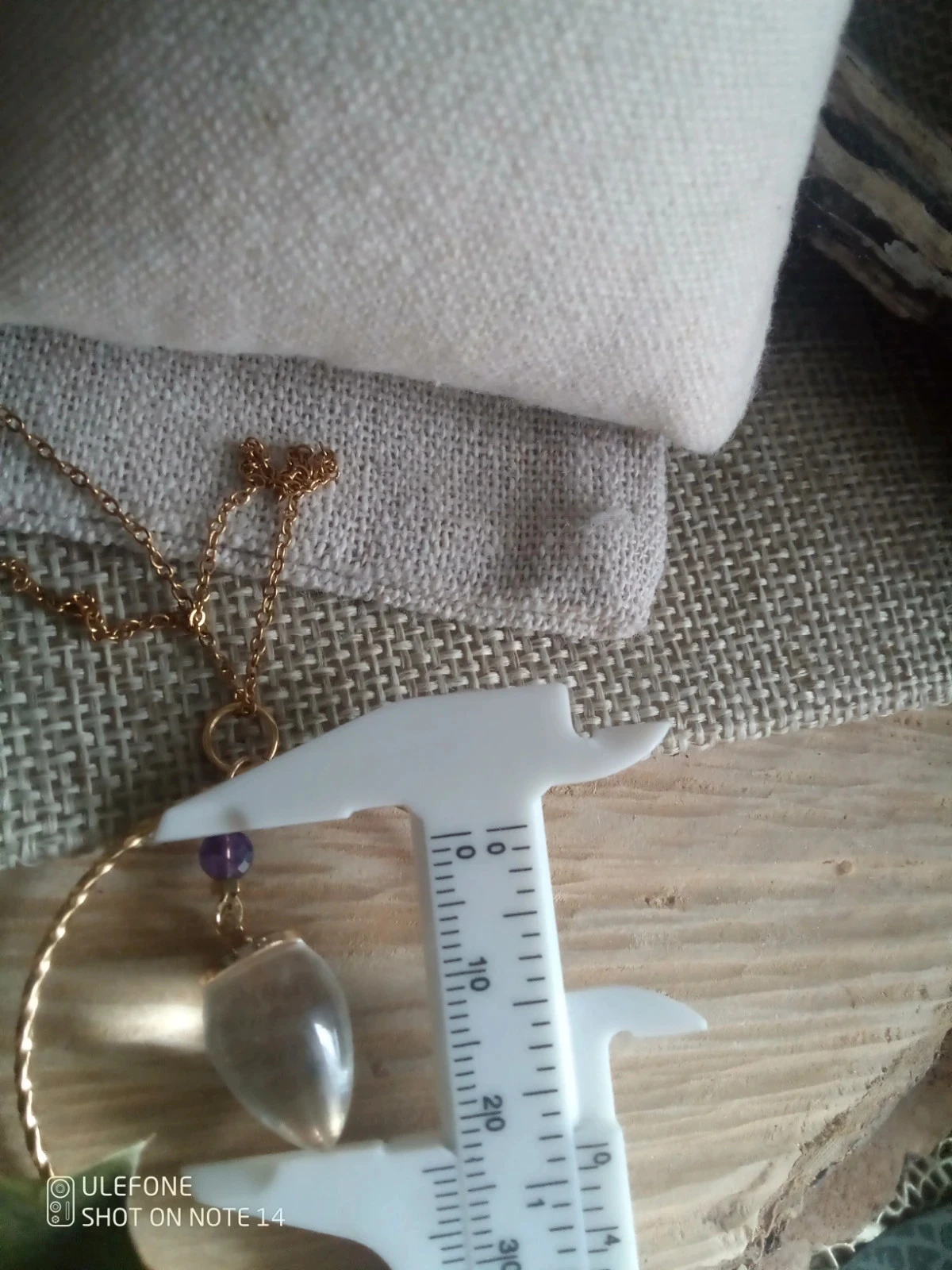 Collier bohème pointe de cristal de roche et améthyste 💜. – photo 3
